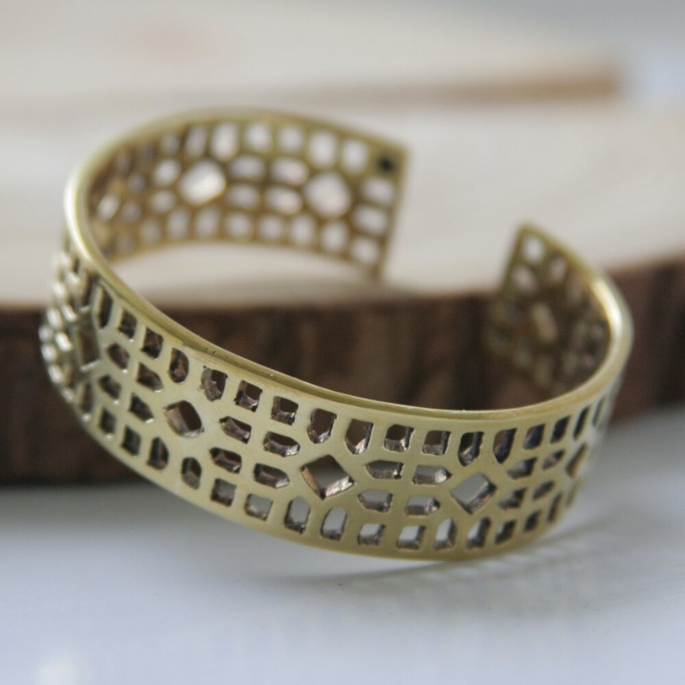 Handmade Recycled bullet shell brass bangle, Eco-friendly and Ethical jewelry